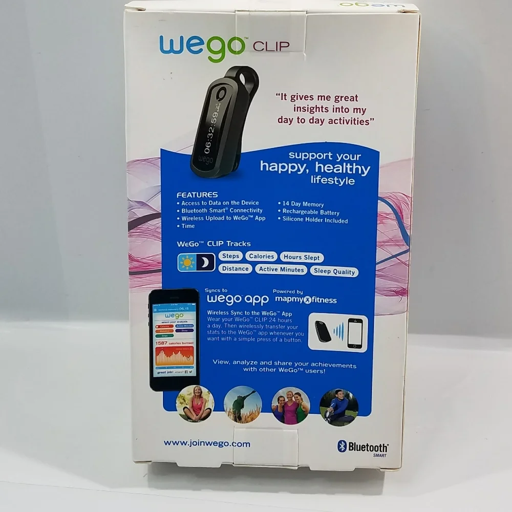 WE GO 24 HOUR WIRELESS ACTIVITY AND SLEEP TRACKER CLIP NIB